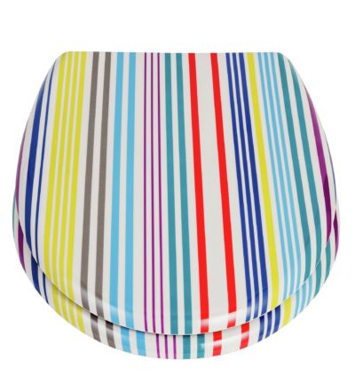 HOME Stripe Slow Close Toilet Seat HOME Stripe Slow Close Toilet Seat